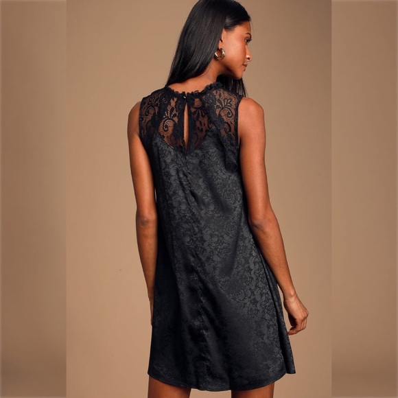 NWT lulus black floral swing dress - Picture 7 of 7